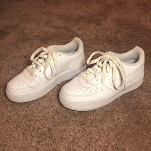 Pure White NIKE Air Force Ones
